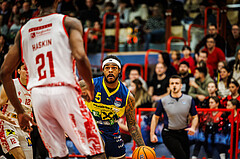 Basketball, win2day Basketball Superliga 2024/25, Grunddurchgang 18.Runde, Traiskirchen Lions, UBSC Graz, Gregory Johnson (5)