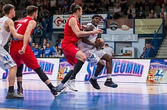 Basketball, ABL 2016/17, Playoff HF Spiel 2, Oberwart Gunners, WBC Wels, Cedric Kuakumensah (5)