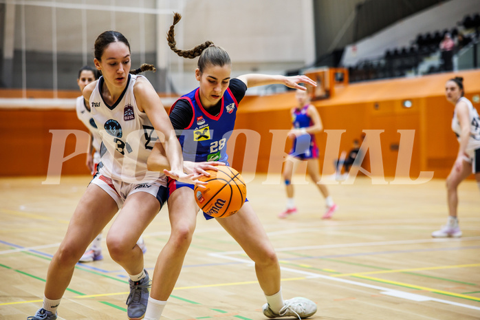 Basketball, Win2Day Basketball Damen Superliga 2024/25, Grunddurchgang 10.Runde, Vienna Timberwolves, UBSC DBBC Graz, Larissa Serban (31), Christina Köppel (28)