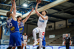 Basketball, bet-at-home Basketball Superliga 2020/21, Platzierungsrunde, 1. Runde, Oberwart Gunners, Gmunden Swans, Jonathan Knessl (12)