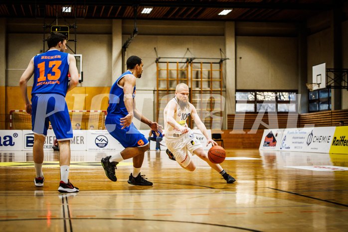 Basketball, Basketball Zweite Liga 2022/23, Playoff, Viertelfinale Spiel 2, Mattersburg Rocks, BBU Salzburg, Claudio Vancura (10)
