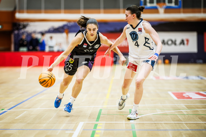 Basketball, Win2Day Basketball Damen Superliga 2023/24, Grunddurchgang 12.Runde, Vienna Timberwolves, Vienna United, Klara Brunner (25)