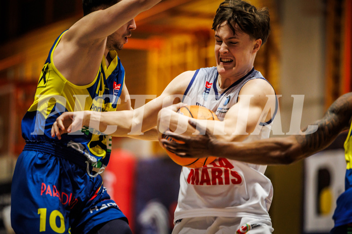 Basketball, win2day Basketball Superliga 2024/25, Grunddurchgang Runde 13, BBC Nord Dragonz, UBSC Graz, Valentin Pasterk (6)