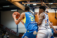 Basketball, bet-at-home Basketball Superliga 2021/22, Platzierungsrunde Spiel 4, Oberwart Gunners, SKN St. Pölten, Christopher Ferguson (20)