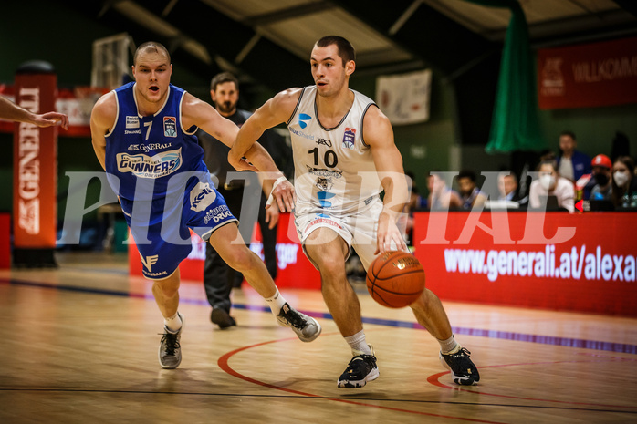 Basketball, Basketball Austria Cup 2021/22, 1/4 Finale, Vienna D.C. Timberwolves, UNGER STEEL Gunners Oberwart, Jakob Szkutta (10)