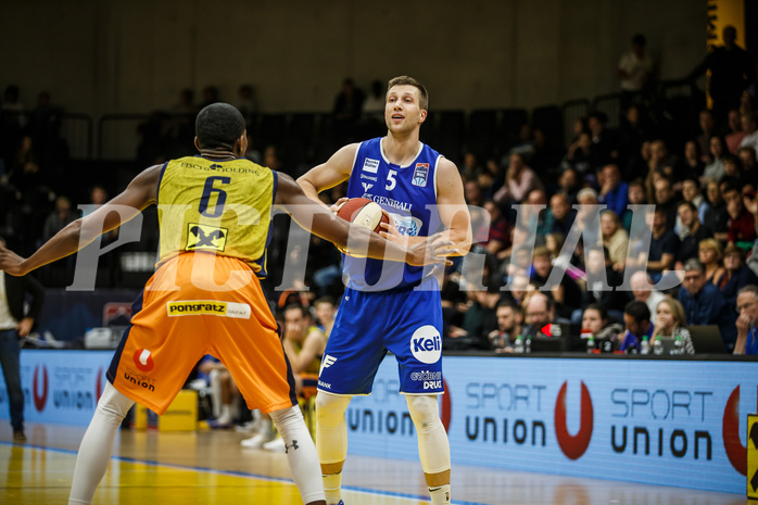 Basketball, Admiral Basketball Superliga 2019/20, Grunddurchgang 9.Runde, UBSC Graz, Oberwart Gunners, Andrius Mikutis (5)