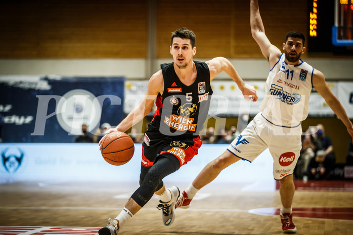 Basketball, Basketball Austria, Cup Final Four 2021/22 
Herren Cupfinale, BC GGMT Vienna, Oberwart Gunners, Bogic Vujosevic (5)