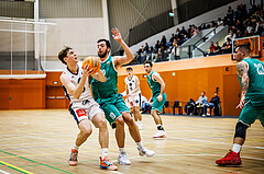 Basketball, Basketball Zweite Liga 2024/25, Grunddurchgang 14.Runde, Vienna Timberwolves, KOS Celovec, Valentin Siegmund (0)