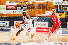 Basketball, win2day Basketball Superliga 2023/24, Grunddurchgang Runde 15, Oberwart Gunners, Traiskirchen Lions, Munis Tutu (10)