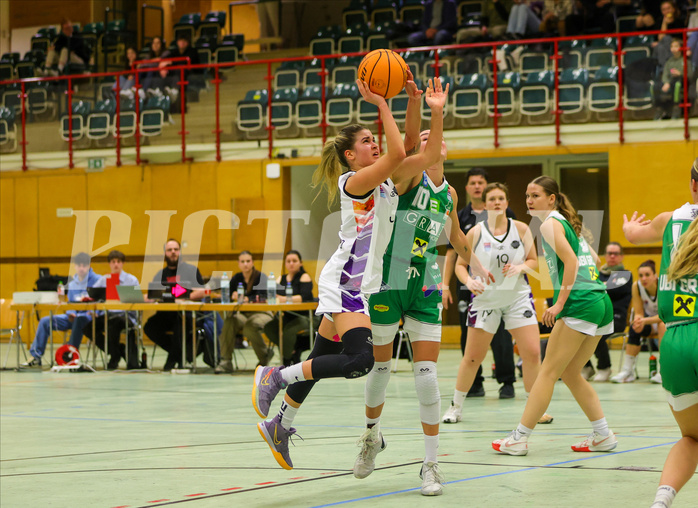 Basketball Damen Superliga 2023/24, Grunddurchgang 13.Runde Vienna United vs. UBI Graz


