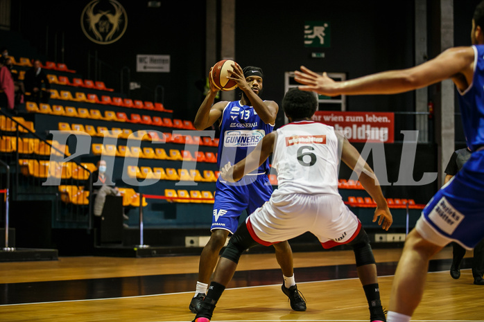 Basketball, bet-at-home Basketball Superliga 2020/21, Grunddurchgang 7. Runde, BC Vienna, Oberwart Gunners, Quincy Diggs (13)