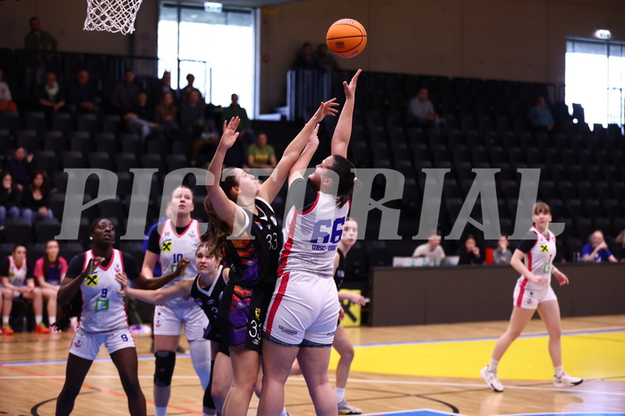 02.03.2025, Graz, Raiffeisen Sportpark, Basketball Damen Superliga 2024/25, Grunddurchgang, 14.Runde, UBSC-DBBC Graz - Vienna United,  