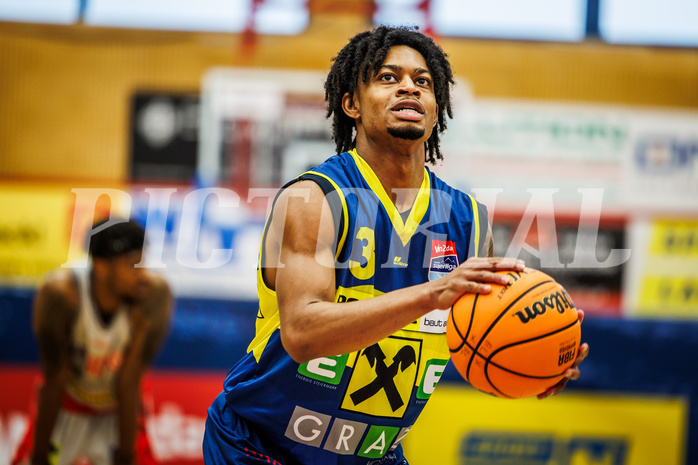 Basketball, Basketball Austria Cup 2023/24, Semifinale, Traiskirchen Lions, UBSC Graz, Zachery Deshon Cooks (3)