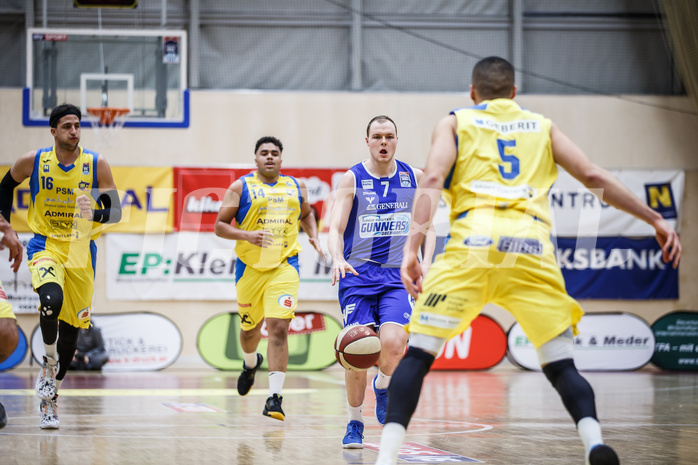 Basketball, Admiral Basketball Superliga 2019/20, Grunddurchgang 15.Runde, St. Pölten, Oberwart Gunners, Sebastian Käferle (7)