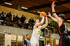 Basketball, Basketball Zweite Liga 2024/25, Grunddurchgang 17.Runde, Mattersburg Rocks, Mistelbach Mustangs, Asdren Drew Koka (22)