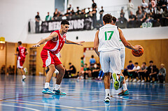 Basketball, Basketball Zweite Liga 2024/25, Grunddurchgang 1.Runde, Deutsch Wagram Alligators, Upper Austrian Ballers, Marko Laus (14), Max Brunner (17)