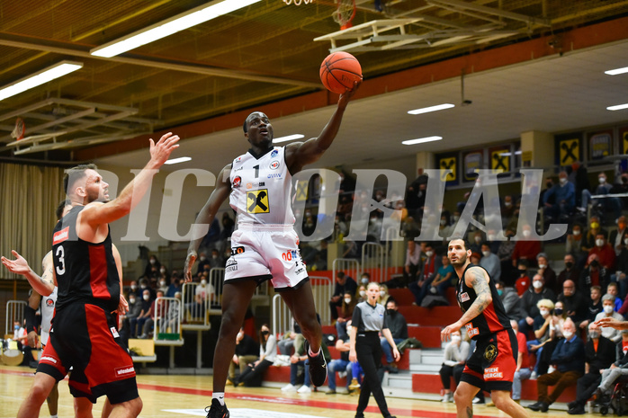 Basketball Superliga 2021/22, Grunddurchgang 14. Runde Flyers Wels vs. GGMT Vienna
