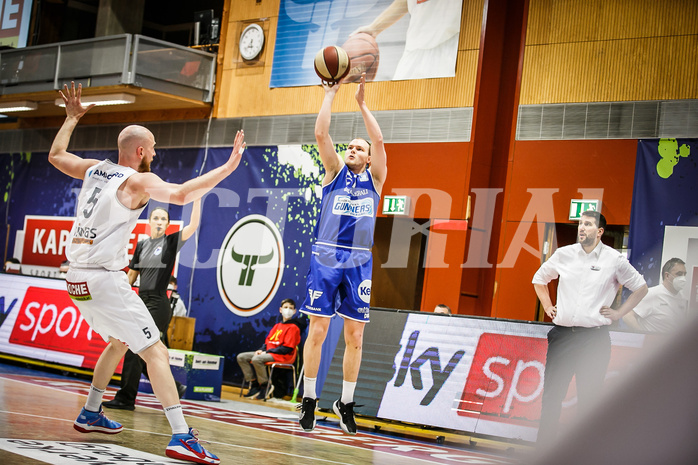 Basketball, bet-at-home Basketball Superliga 2020/21, Platzierungsrunde 9.Runde, Kapfenberg Bulls, Oberwart Gunners, Sebastian Käferle (7)