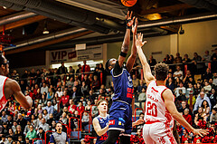 Basketball, win2day Basketball Superliga 2024/25, Grunddurchgang 20.Runde, Traiskirchen Lions, BBC Nord Dragonz, Peter Turay (12)