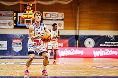 Basketball, win2day Basketball Superliga 2024/25, Grunddurchgang Runde 3, BBC Nord Dragonz, Flyers Wels, Valentin Pasterk (6)