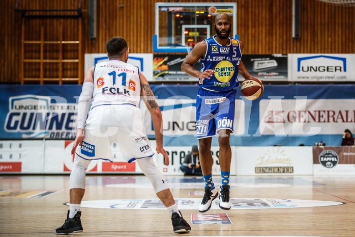Basketball, ABL 2018/19, Grunddurchgang 17.Runde, Oberwart Gunners, Gmunden Swans, Devin White (5)