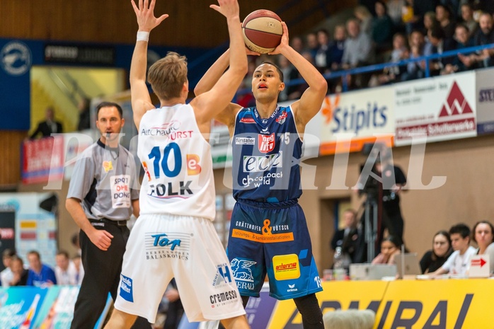Basketball, ABL 2017/18, Grunddurchgang 15.Runde, Oberwart Gunners, Kapfenberg Bulls, Marck Coffin (15)
