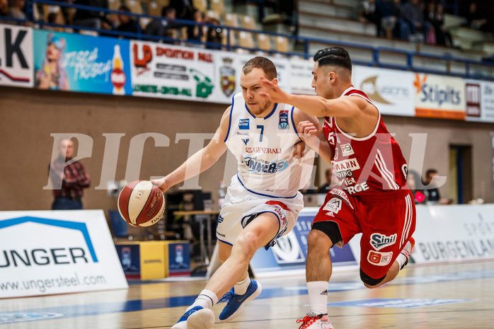 Basketball, Admiral Basketball Superliga 2019/20, Grunddurchgang 14.Runde, Oberwart Gunners, BC Vienna, Sebastian Käferle (7)