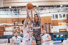 Basketball, Basketball Superliga 2023/24, Grunddurchgang 20.Runde, Oberwart Gunners, Klosterneuburg Dukes, Florian Koeppel (8), Nico Zeleznik (5)