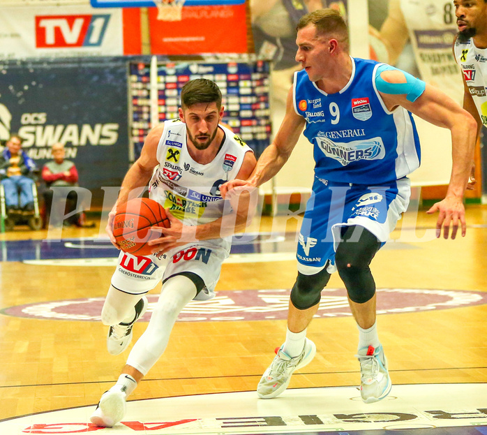 Basketball Superliga 2022/23, 6.Plazierungsrunde Gmunden Swans vs. Oberwart Gunners


