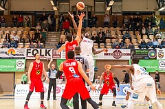 Basketball, ABL 2016/17, Grunddurchgang 21.Runde, Oberwart Gunners, WBC Wels, Jumpball
