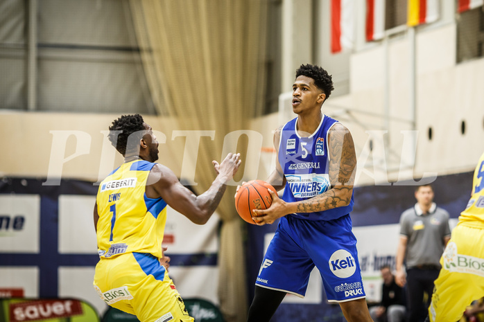 Basketball, bet-at-home Basketball Superliga 2021/22, Grunddurchgang 15.Runde, SKN St. Pölten Basketball, Oberwart Gunners, Rob Howard (5)