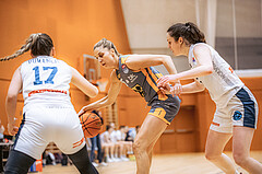 Basketball, Win2Day Basketball Damen Superliga 2022/23, Grunddurchgang 12.Runde, Vienna Timberwolves, BK Raiffeisen Duchess Klosterneuburg, Sarah Schicher (15), Mira Eulering (7)