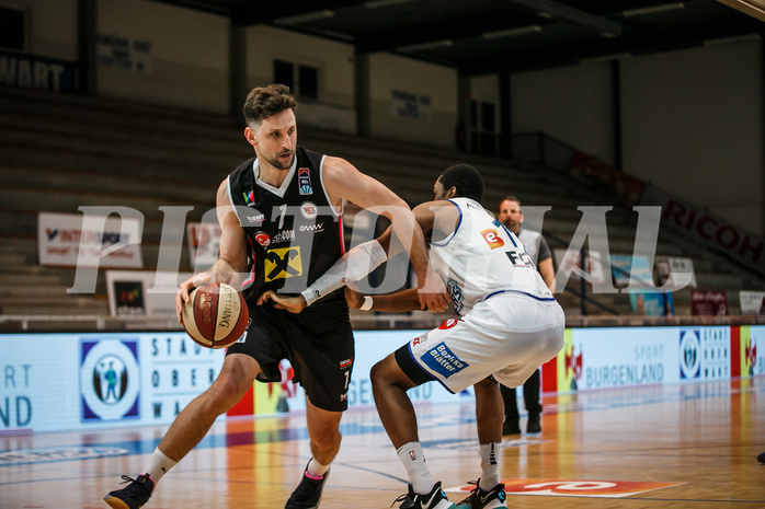 Basketball, bet-at-home Basketball Superliga 2020/21, Platzierungsrunde, 5. Runde, Oberwart Gunners, Flyers Wels, Davor Lamesic (7)