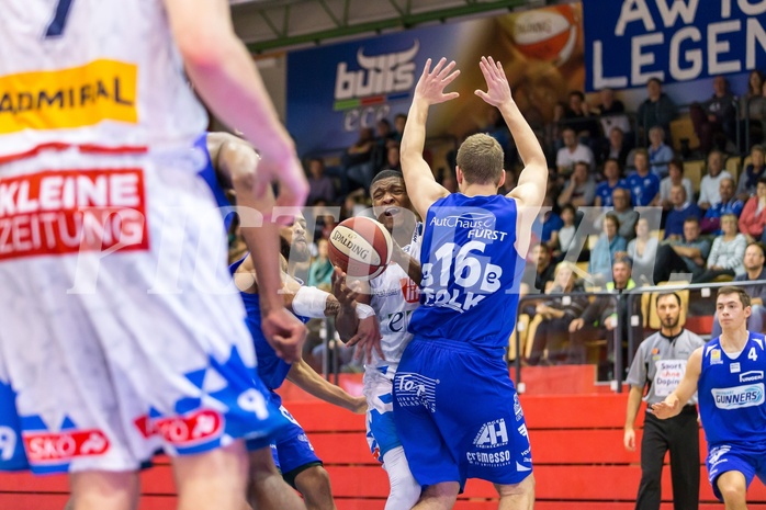Basketball, ABL 2017/18, Grunddurchgang 7.Runde, Kapfenberg Bulls, Oberwart Gunners, Kareem Jamar (4)