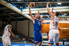 Basketball, bet-at-home Basketball Superliga 2020/21, Grunddurchgang, 11. Runde, Oberwart Gunners, Vienna D.C. Timberwolves, Nemanja Nikolic (6)