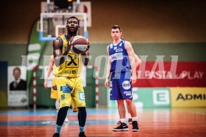 Basketball, ABL 2017/18, Grunddurchgang 29.Runde, UBSC Graz, Oberwart Gunners, Famous Ikenhi (18)