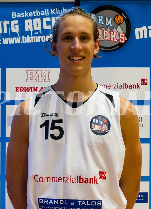 Basketball 2.Bundesliga: BK Mattersburg Rocks - Spielerportrait Bild zeigt: Lukas GLUDOVATZ(19)