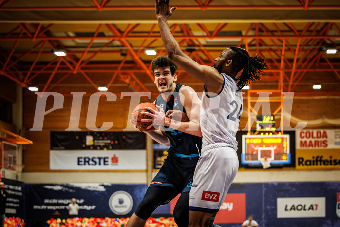 Basketball, win2day Basketball Superliga 2022/23, Grunddurchgang Runde 18, BBC Nord Dragonz, Vienna DC Timberwolves, Chris Vogt (33)