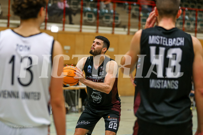 Basketball Zweite Liga 2024/25, Grunddurchgang 11.Runde Vienna United vs. Mistelbach Mustangs


