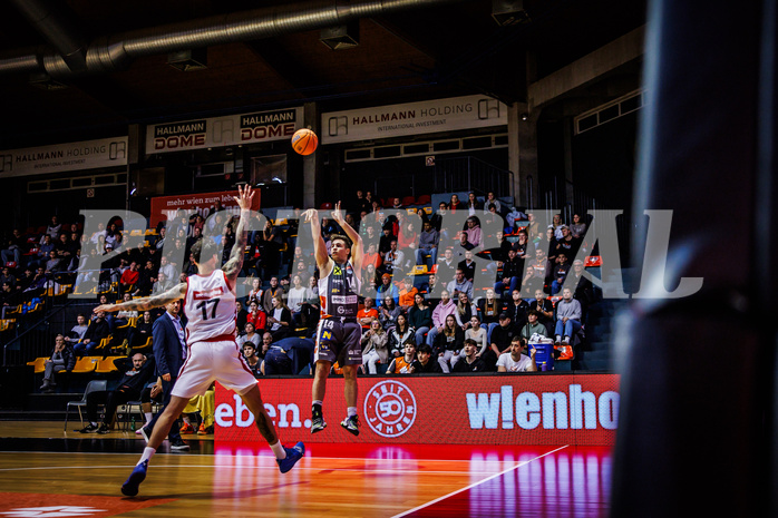 Basketball, Win2Day Superliga 2024/25, Grunddurchgang 7.Runde, BC Vienna, Klosterneuburg Dukes, Valentin Bauer (14)