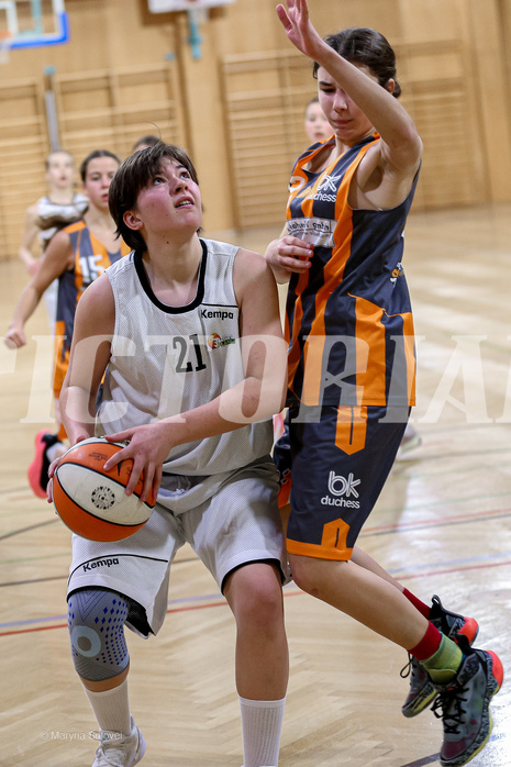 22.02.2025 Österreichischer Basketballverband 2024/25, SLWU14 Basket Flames UNION vs Basket Duchess