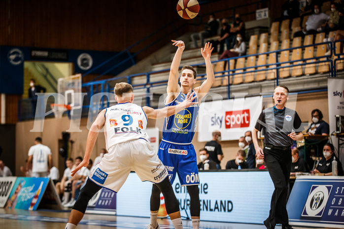 Basketball, bet-at-home Basketball Superliga 2020/21, Halbfinale Spiel 4, Oberwart Gunners, Gmunden Swans, Benedikt Güttl (7)