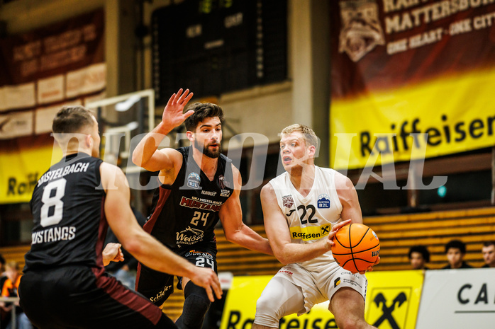 Basketball, Basketball Zweite Liga 2024/25, Grunddurchgang 17.Runde, Mattersburg Rocks, Mistelbach Mustangs, Asdren Drew Koka (22)