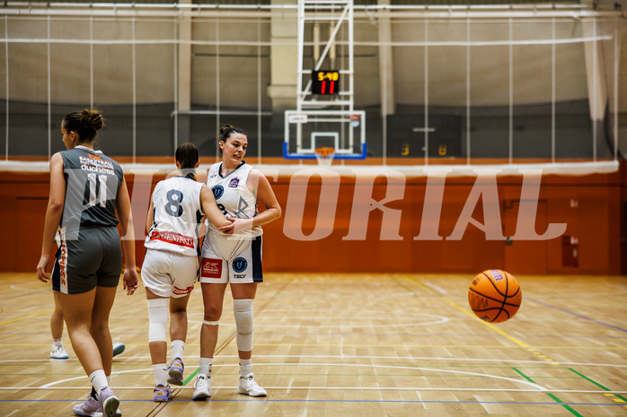 Basketball, Win2Day Basketball Damen Superliga 2024/25, Grunddurchgang 9.Runde, Vienna Timberwolves, Klosterneuburg Duchess, Aleksandra Novakovic (8), Lea Feitl (33)