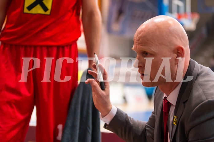 Basketball, ABL 2016/17, Playoff HF Spiel 1, Oberwart Gunners, WBC Wels, Mike Coffin (Headcoach)