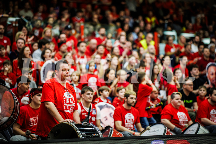 Basketball, Basketball Austria CUP 2023/24, Finale, Traiskirchen Lions, Flyers Wels, feature, fans