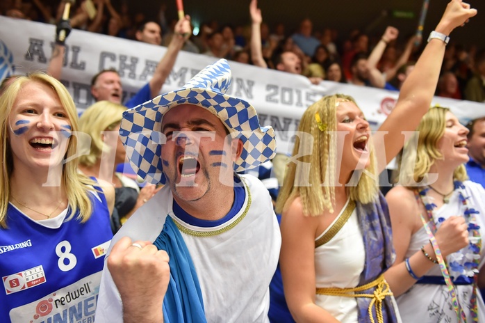 Basketball ABL 2015/16 Playoff Finale Spiel 3 WBC Wels vs Gunners Oberwart