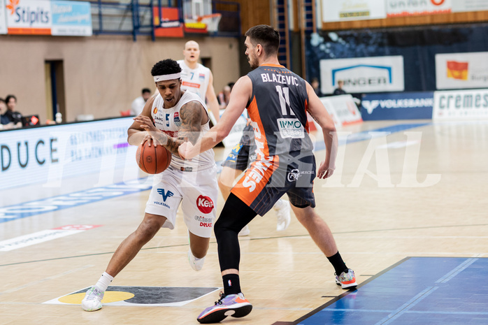 Basketball, Basketball Superliga 2022/23, Platzierungsrunde 10, Oberwart Gunners, Klosterneuburg Dukes, Rob Howard (5), Benjamin Blazevic (11)