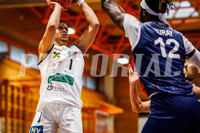 Basketball, win2day Basketball Superliga 2024/25, Grunddurchgang Runde 2, BBC Nord Dragonz, Klosterneuburg Dukes, Kyler Shon Jenkings (1)