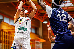 Basketball, win2day Basketball Superliga 2024/25, Grunddurchgang Runde 2, BBC Nord Dragonz, Klosterneuburg Dukes, Kyler Shon Jenkings (1)